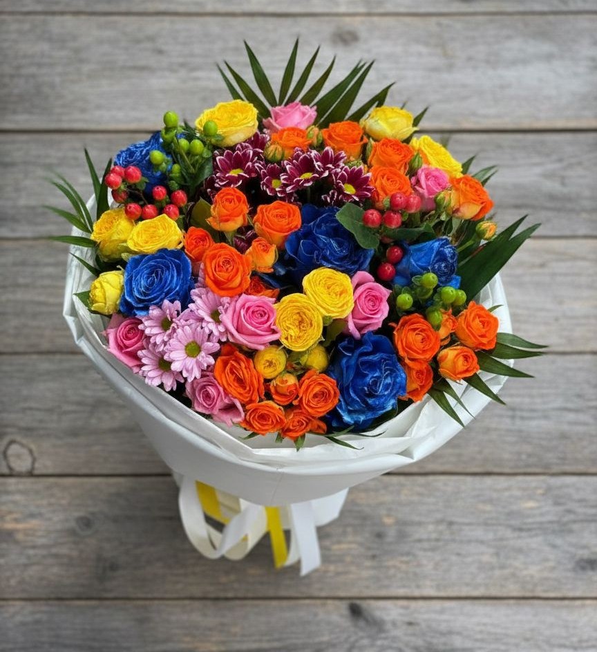 Букет цветов из: Розы и Хризантемы в Вёшенской