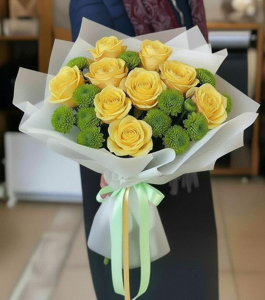 Букет цветов из: Хризантемы и Розы в Вёшенской