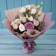 Букет цветов из:  Розы и Лизиантусы #REPLACE_PRED# Вёшенской