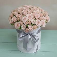 Цветочная композиция из Розы в шляпной коробке в Вёшенской