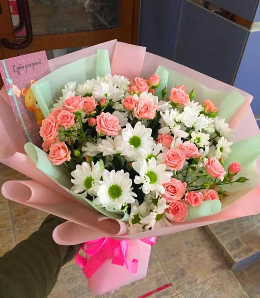 Букет цветов из: Розы и Хризантемы в Вёшенской