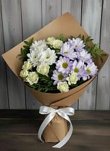Букет цветов из:  Хризантемы и Розы в Вёшенской