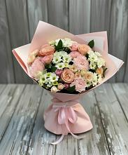 Букет цветов из:  Гвоздики, Розы и Хризантемы в Вёшенской
