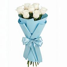 Букет 7 белых роз Проуд в Вёшенской