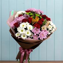 Букет цветов из:  Розы, Хризантемы и Альстромерии в Вёшенской