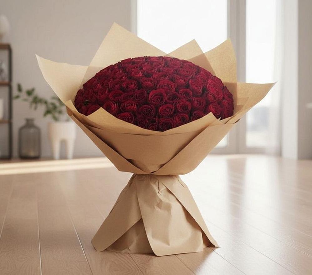 Букет 101 Красная роза в Вёшенской