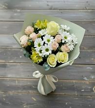 Букет цветов из:  Альстромерии, Розы и Хризантемы в Вёшенской