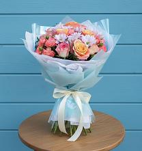 Букет цветов из:  Хризантемы и Розы в Вёшенской